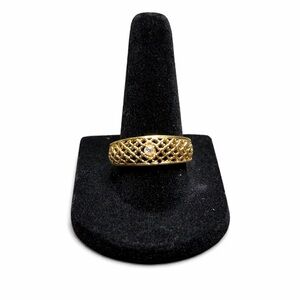 Vintage Avon Gold Tone Lattice Ring-Size 8